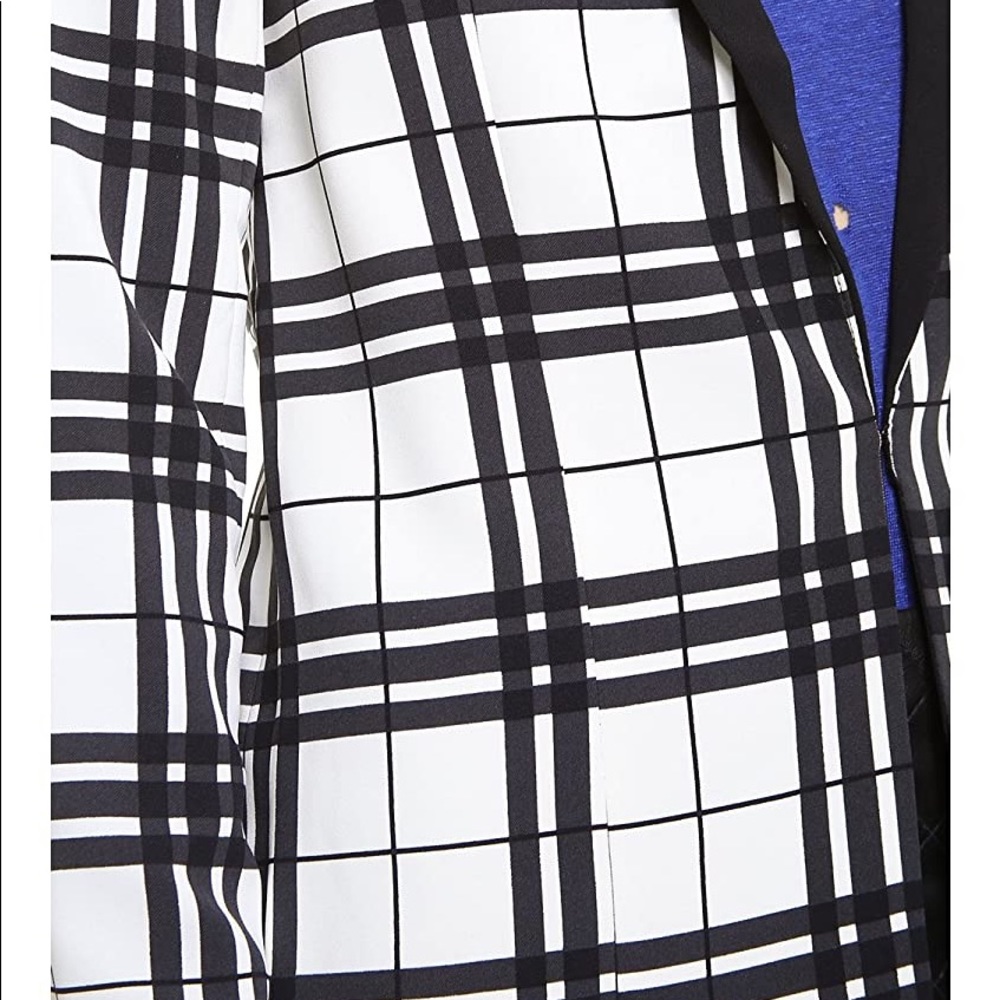 BLOGGERS FAVORITE NWOT Stylestalker Plaid Black and White Blazer - Picture 3 of 7
